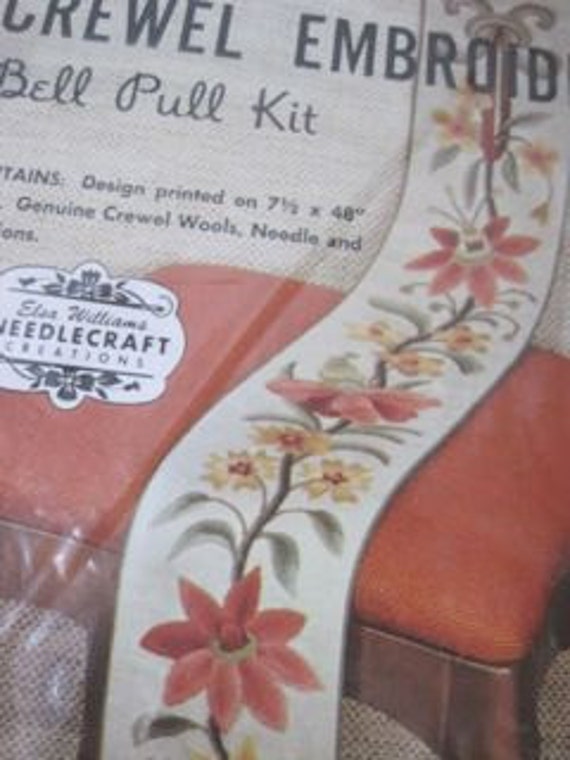 Vintage Crewel Kit Elsa Williams Bell Pull NIP Rare