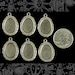 Vintage Silver Plated Brass Lace Edged Cameo Frames for 13x18mm - Set of Six S:F17 xxx