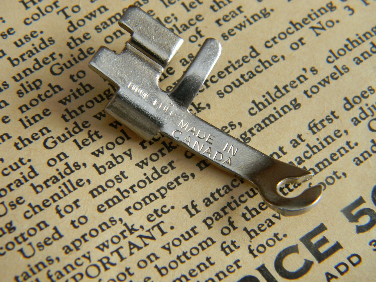 Sewing Machine Attachment Monogram Embroidery Guide Vintage