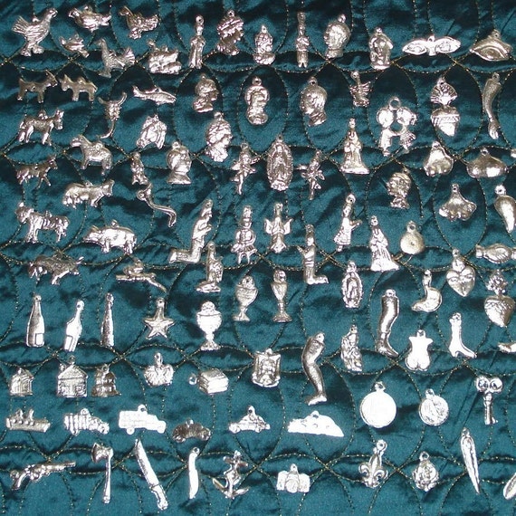 100 Assorted Silver Tone Mexican Milagros Charms Milagro