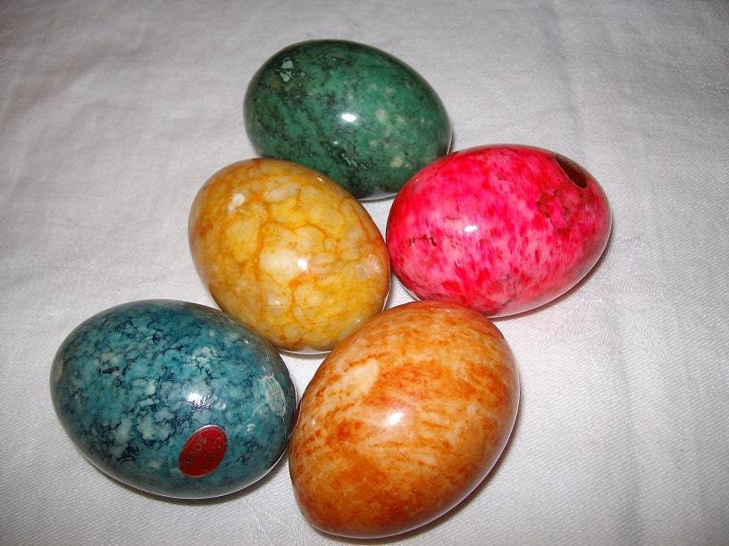 Solid Marble Colorful Eggs 5 Made in Italy by marieskidscollege