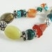 Star Sign Libra Bracelet - september october birthday girls rusty orange turquoise blue yellow asymmetrical boho gypsy glam