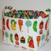 Fabric Basket Organizer Bin -The Very Hungry Caterpillar Snacks