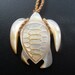 Hand Carved Shell Turtle (Honu with Dark Foot) Necklace-FREE SHIPPING