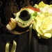 Irish Bride Lucky Clover - Day of the Dead Mask - Irish Dia de los muertos - Shamrock Four Leaf White and Green Roses