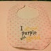 LSU I Drool Purple and Gold on Pink Polka Dot Flannel Embroidery Handmade Baby Bib