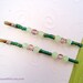 Seed Beaded hair grips - Frosted emerald green seed TREASURY ITEM
