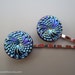 Cabochon bobby pins - Vintage iridescent glass LAST pair TREASURY ITEM