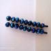 Crystals Beaded hair grips - Metallic blue aurora borealis crystals hair decor TREASURY ITEM