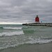 landscape photography, beach photography, lighhouse photogoraphy, Charleviox Pier light, Blank notecards, photo notecards,