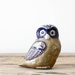 Brass and Ceramic Owl, Vintage Mexican Folk Art