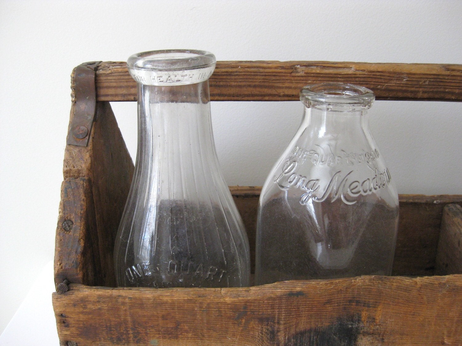 Two Antique Milk Bottles