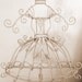 Whimsical Dolly Filigree Shabby Cottage Chic Cream Jewelry Display Stand