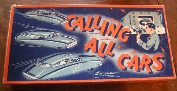 Vintage 1949 Calling All Cars Board Game by Parker Brothers