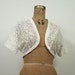 1950s Lace Bolero / 50s White Crop Jacket