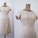 1950s Linen and Lace Wiggle Dress