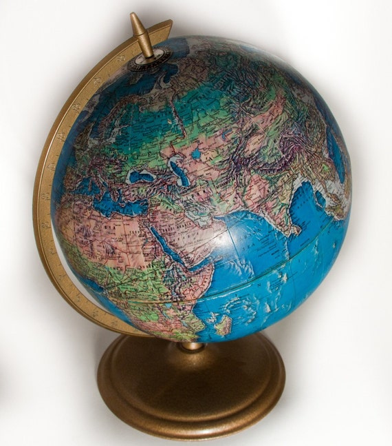 Vintage World Globe by goodmerchants on Etsy