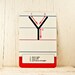 Flash Card Vintage Letter Y Retro Cards