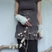 Cloud Warmers, hand knitted white bobbly fingerless gloves, READY TO SHIP