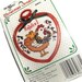 Christmas Wreath on a Hen with Chicken Counted Cross Stitch Kit with Frame