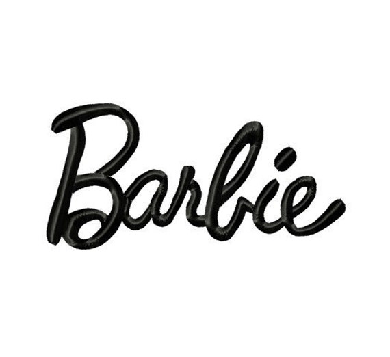 Items similar to Barbie Wording Digitized Embroidery Design 4x4 5x7