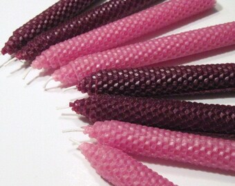 Wine and Roses Beeswax Candles