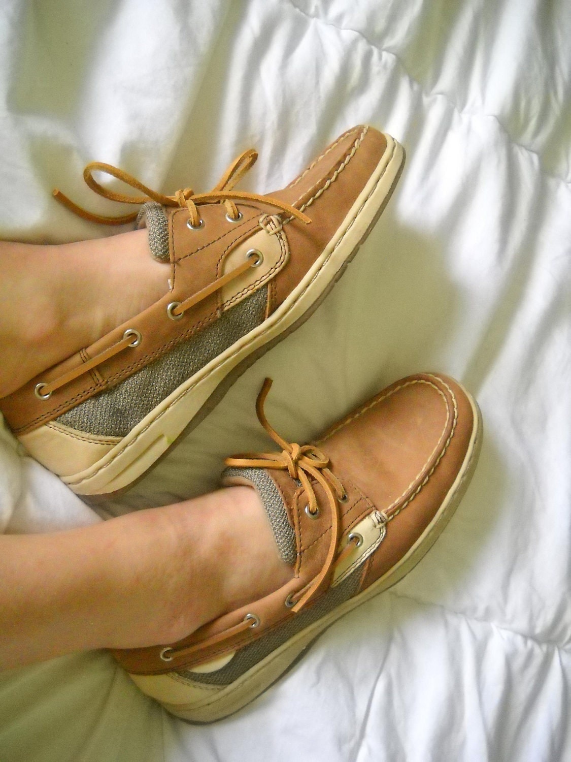 Vintage Preppy and Nautical Tan Leather Maui by SunflowerBean