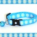 Cat Collar - Daisies on Blue - Small Cat / Kitten Size