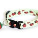 Cat Collar - Strawberries on Green - Small Cat / Kitten Size