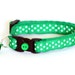 Polka Dot Cat Collar - Kelly Green - Small Cat / Kitten Size