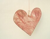 Silk Fusion Hanging Heart Pale Pink, wedding decoration, home decor