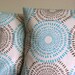 Sunburst aqua 18 inch handmade cushion pillow cover