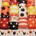 20 Yd Minnie Mouse Thanksgiving Fall Grosgrain Ribbon Lot in Red, Brown, Yellow, and Orange