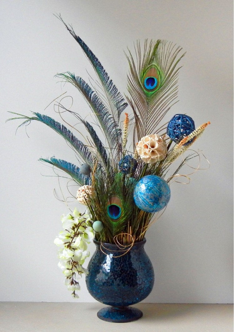 Floral Arrangements Peacock Floral Arrangement By RachelsHeart   Il 750xN.316339397 