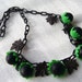 Vintage celluloid early plastic acorns necklace - bakelite style