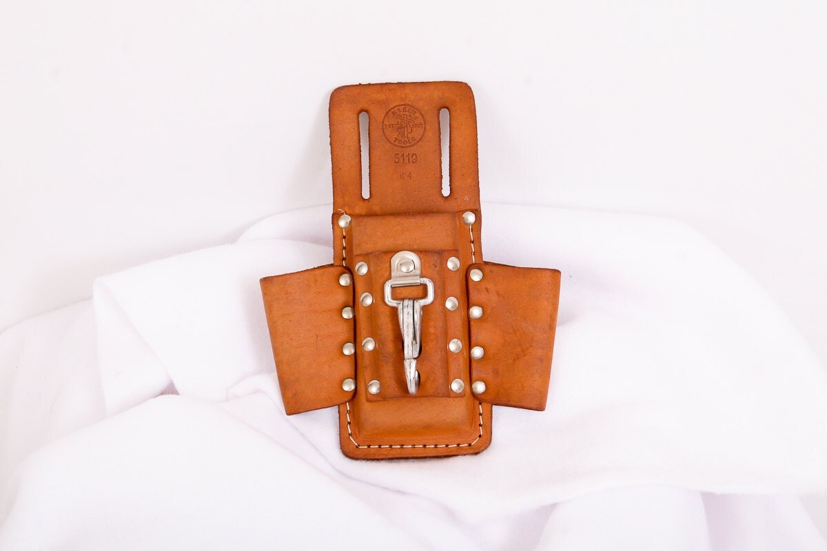 Vintage Leather Klein Tool Pouch by Americanadrygoods on Etsy