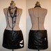 Upcycled Faux Leather Mini Skirt Vinyl Bats Goth Punk Size 13