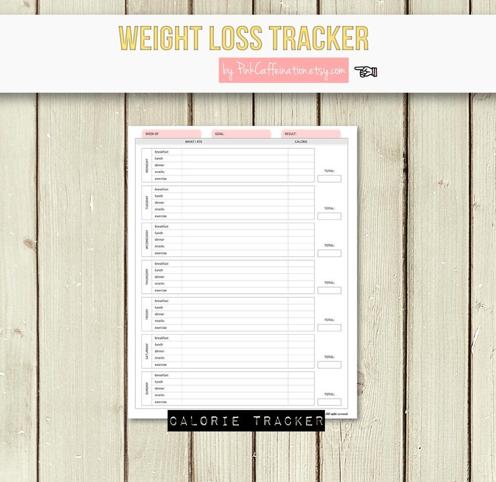 Make Your Own Customized Weight Loss Journal / Diet & Fitness