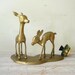 Vintage Brass Deers on stand