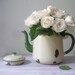 RESERVED for Meg - Old Chippy Enamel Teapot - large vase/ rustic wedding/home decor