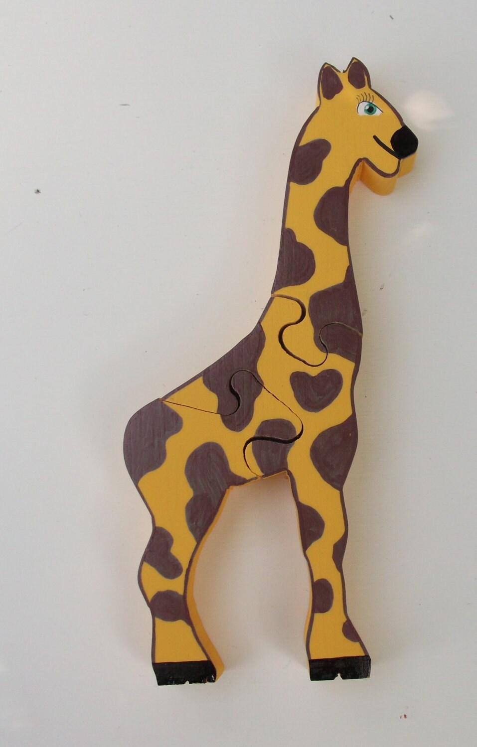 Wooden Giraffe Puzzle Safari Theme Wild by SouthernMadeSigns