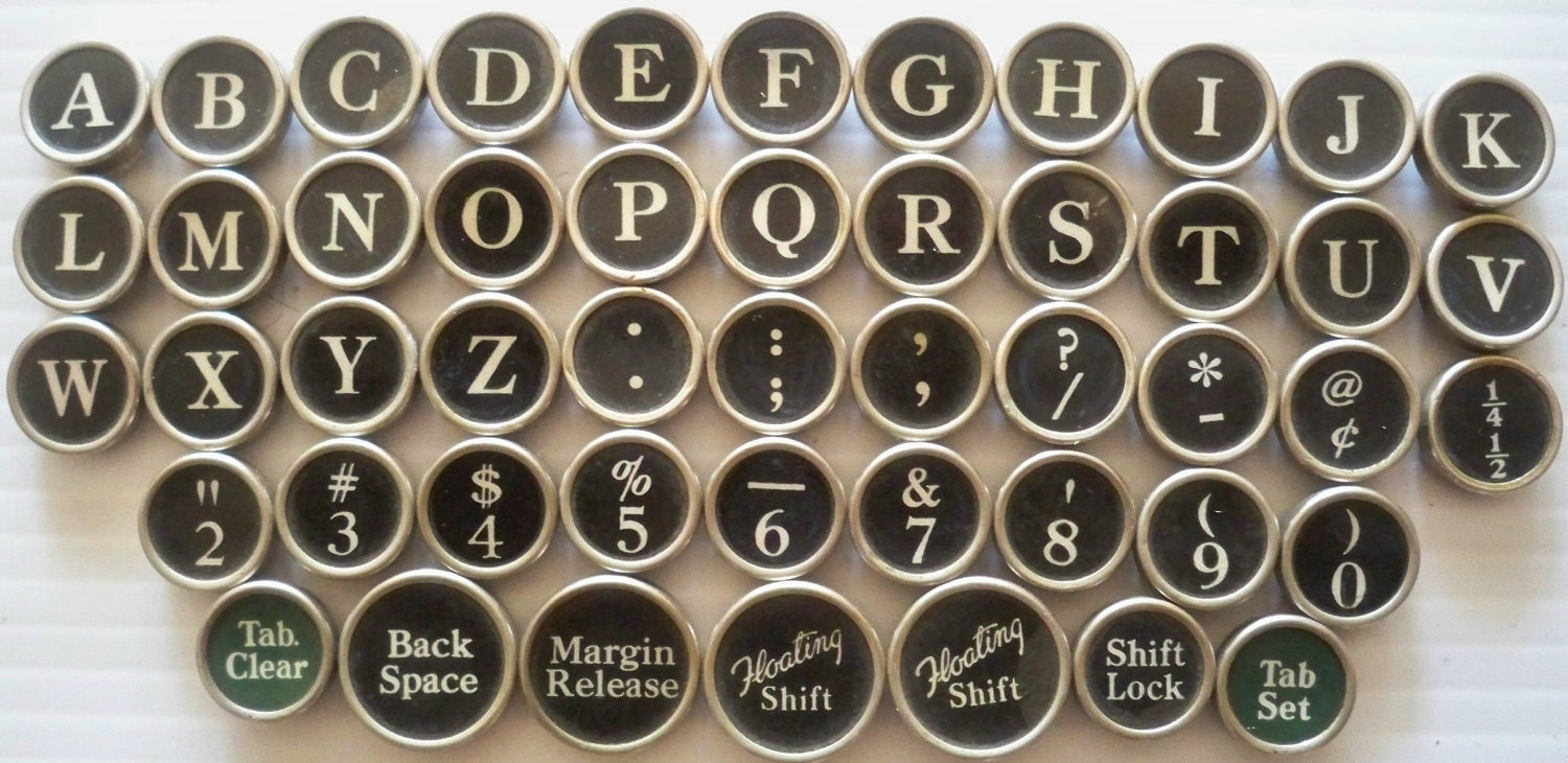 Vintage Smith Corona Typewriter Key Set No. 3 Of 5 With