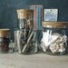 3 Vintage Apothecary Jars with Cork Lids