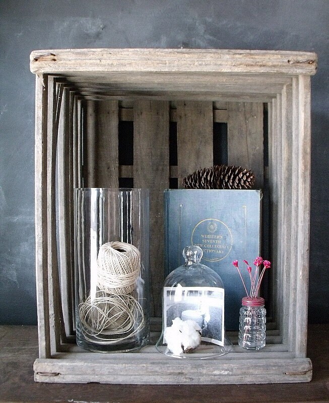 Vintage Wooden Crate by therhubarbstudio on Etsy