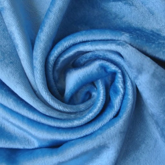 Light Blue Velvet Fabric Yardage Commercial Fabric by FabricMart