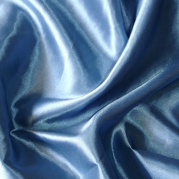 Blue Satin Fabric 1 Yard