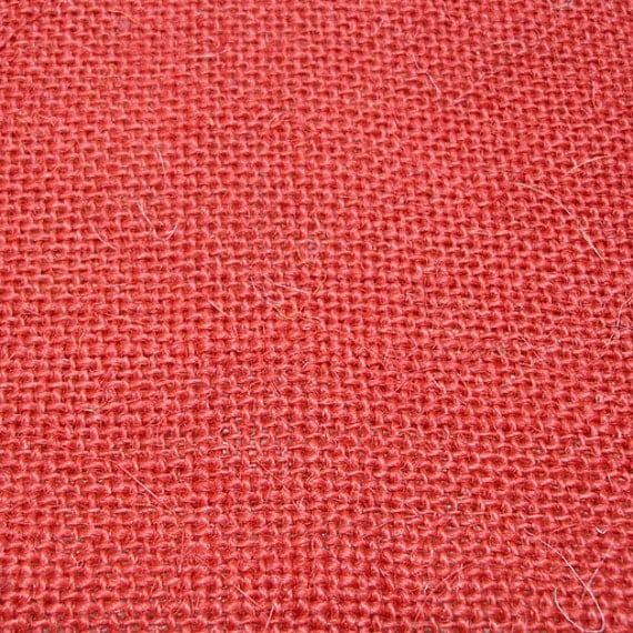 Red Burlap Fabric 1 Yard