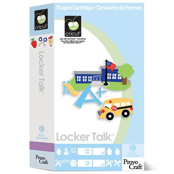 LOCKER TALK Die Cut Cricut Cartridge School Phrases Cards