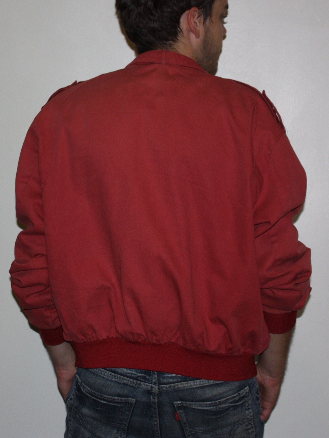 Red Retro Members Only Jacket