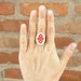 Cross stitch ethnic ring with Ukrainian ornament